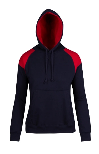 Picture of RAMO, Ladies Shoulder Contrast Panel Hoodie